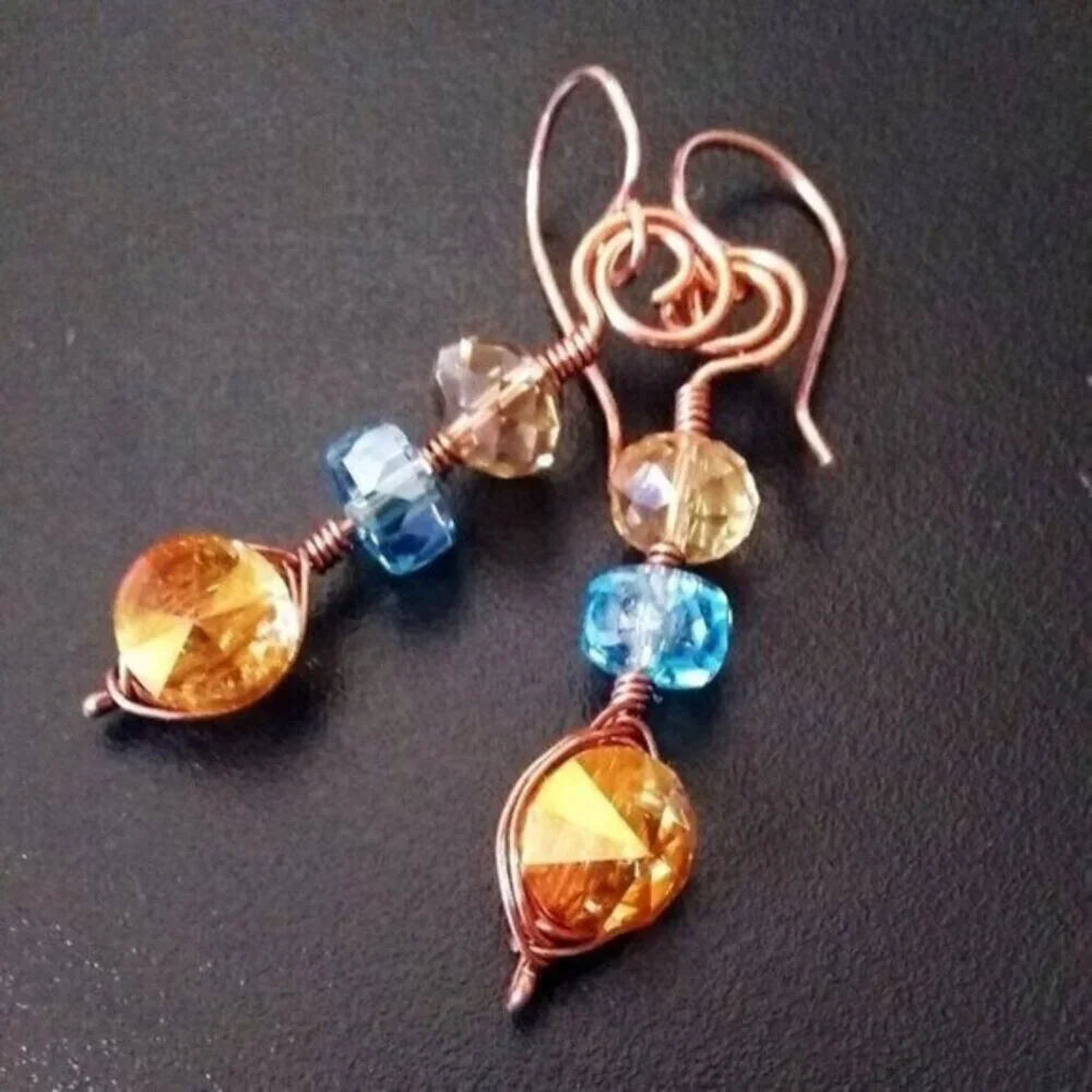 Sexy Flashy Glam Dangle Earrings - Unique & One-of-a-kind! Casual Day to Night!